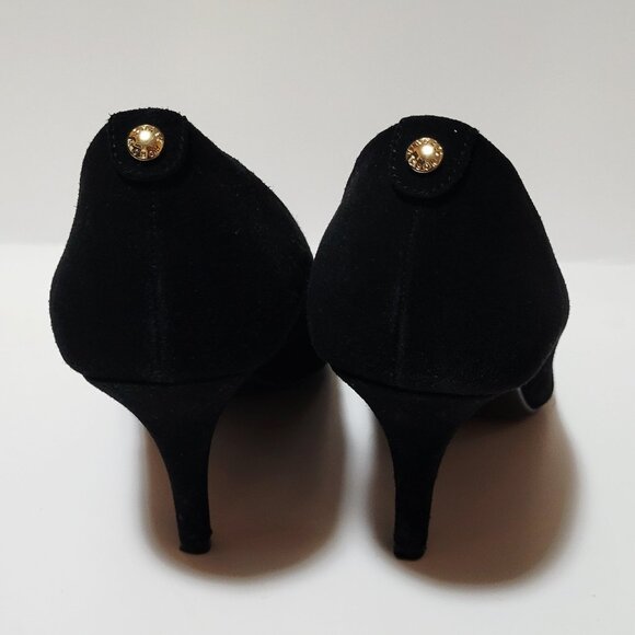 Michael Kors Elegant Black Suede Pointed Stiletto Shoes Heels Size 9.5 - Picture 3 of 6